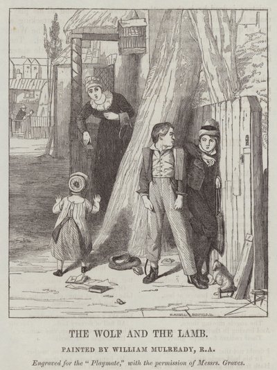 El lobo y el cordero de William Mulready