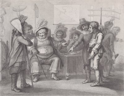 Falstaff en la recluta de sus soldados, Shakespeare, Enrique IV, Parte..., 1 de junio de 1792 de William Nelson Gardiner