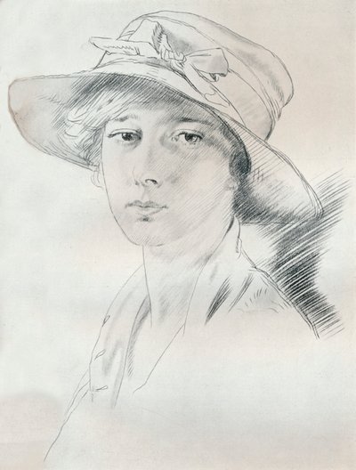Estudio de retrato en lápiz, siglo XX, 1932 de William Newenham Montague Orpen