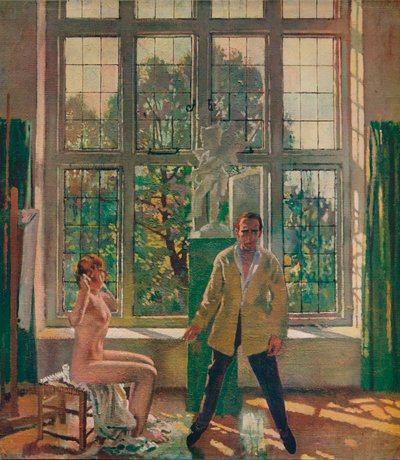 Autorretrato con modelo, c1905, c1932 de William Newenham Montague Orpen