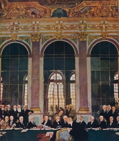 La firma de la paz en el Salón de los Espejos, Versalles, 28 de junio de 1919, 1919 de William Newenham Montague Orpen