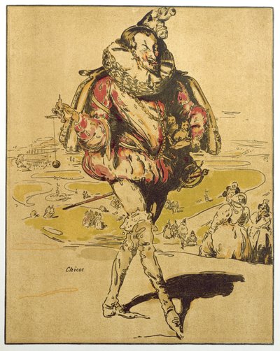 Chicot, ilustración de "Characters of Romance", publicado por primera vez en 1900 (litografía en color) de William Nicholson