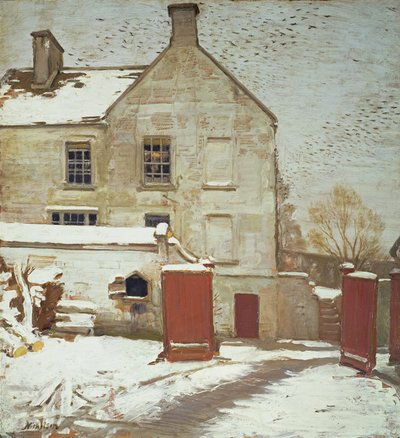 Patio en la nieve, Sutton Veny de William Nicholson