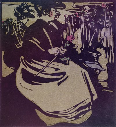 Flower Girl de "London Types" publicado por William Heinemann de William Nicholson