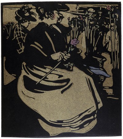 Flower Merchant, Londres en "Tipos de Londres", de William Nicholson (1872-1949) de William Nicholson