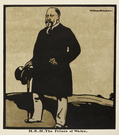 S.A.R. el Príncipe de Gales, de "Twelve Portraits", publicado por primera vez por William Heinemann de William Nicholson