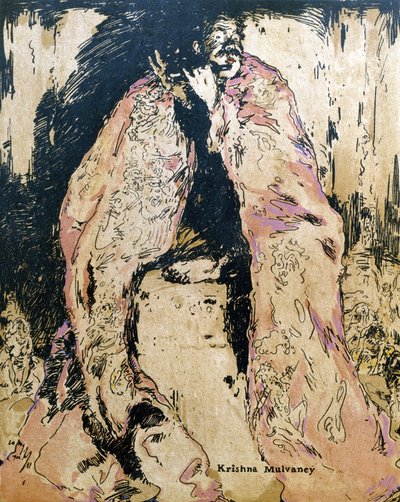 Krishna Mulvaney, ilustración de "Characters of Romance", publicada por primera vez en 1900 (litografía en color) de William Nicholson