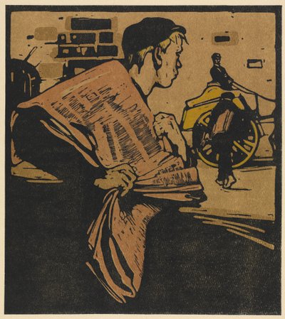 Tipos de Londres: repartidor de periódicos de William Nicholson