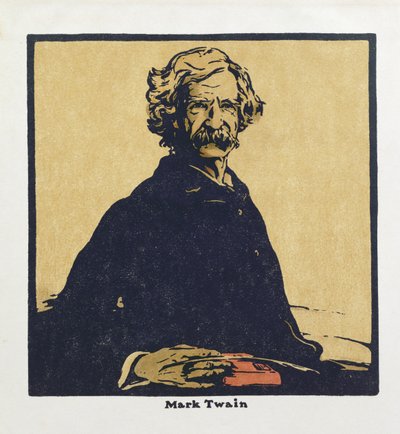 Mark Twain, de "Twelve Portraits - Second Series", publicado por primera vez por William Heinemann de William Nicholson