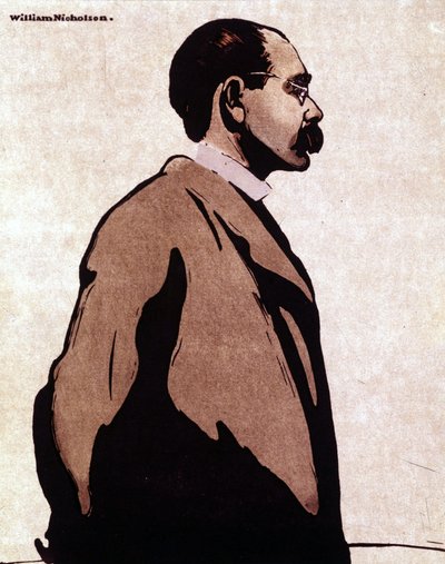 Retrato de Rudyard Kipling - por William Nicholson (1872-1949) de William Nicholson