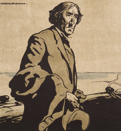 Retrato de Sir Henry Irving, de "Doce Retratos", Primera Serie de William Nicholson