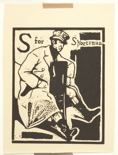 S de Sportsman (xilografía sobre papel) de William Nicholson