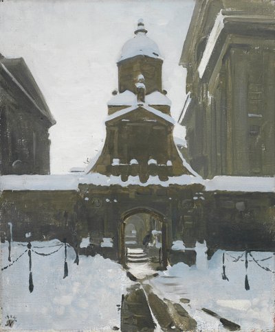 La Puerta del Honor bajo la nieve de William Nicholson