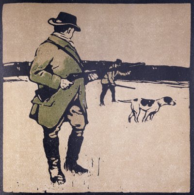 El mes de septiembre: El tiro, de "Un almanaque de doce deportes", con palabras de Rudyard Kipling, publicado por primera vez por William Heinemann de William Nicholson
