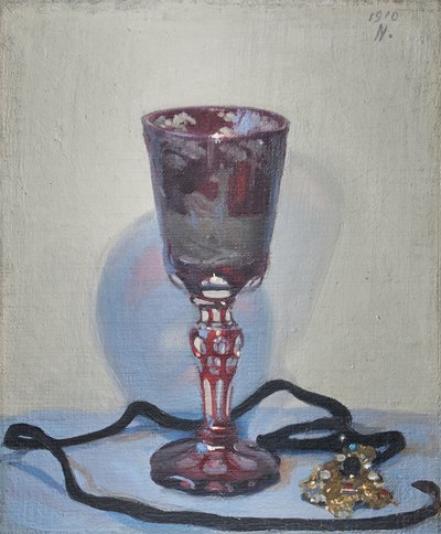 The Ruby Glass, Firmado y fechado arriba a la derecha de William Nicholson