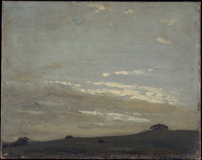 El atardecer de plata (óleo sobre lienzo colocado sobre tabla) de William Nicholson