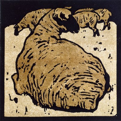 La oveja sencilla, ilustración de "The Square Book of Animals", publicado por William Heinemann de William Nicholson