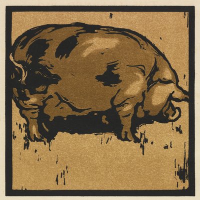 El libro cuadrado de los animales: el cerdo erudito de William Nicholson