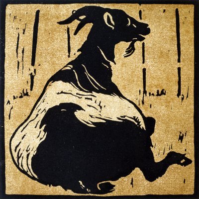 La cabra trabajadora, de "The Square Book of Animals", publicado por William Heinemann de William Nicholson