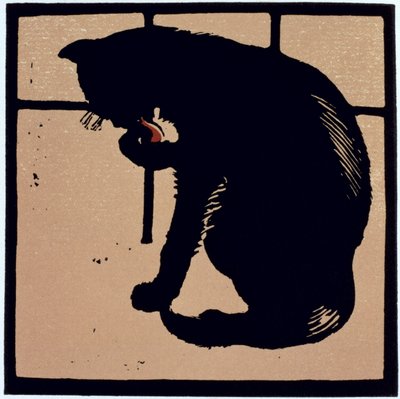 The Un-Common Cat, de "The Square Book of Animals", publicado originalmente en 1900 (litografía en color) de William Nicholson