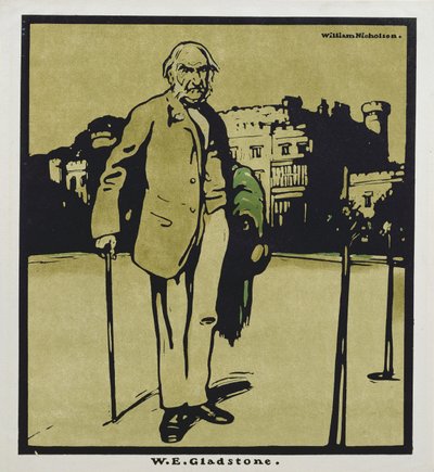 W.E. Gladstone, de "Twelve Portraits", publicado por primera vez por William Heinemann de William Nicholson