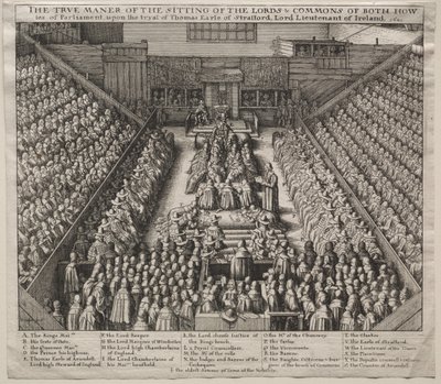 Salón de Westminster, Interior, con el juicio del Conde de Strafford de William Nicholson