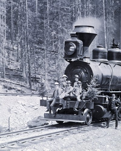 Pioneros del ferrocarril canadiense, circa 1890 - foto de Nottman de William Notman