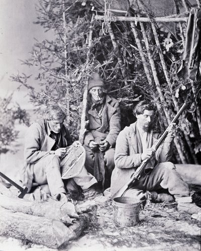 Vida del trampero en Canadá, foto de Nottman, circa 1890 de William Notman