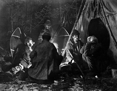 Vida del trampero en Canadá, foto de Nottman, circa 1890 de William Notman