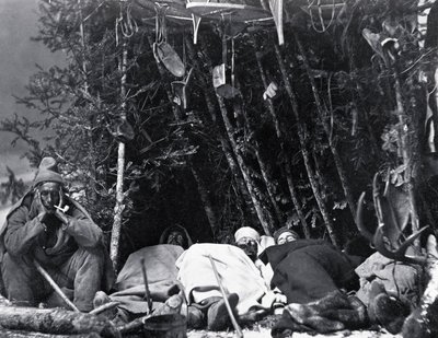 Vida del trampero en Canadá, foto de Nottman, circa 1890 de William Notman