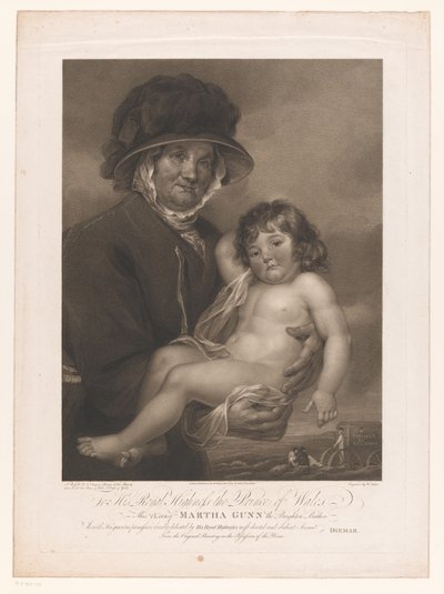Martha Gunn draagt een bloot tipo Martha Gunn the Brighton Bather (título sobre el objeto) de William Nutter