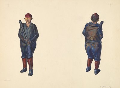 Banco de Monedas de Jugador de Béisbol, c. 1938 de William O. Fletcher