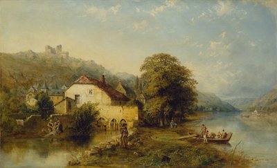 Vista en el Río Inn cerca de Swartz, Tirol de William Oliver