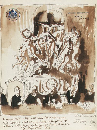 En la conferencia de paz, París de William Orpen