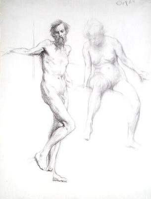 Estudio de un Hombre y una Mujer de William Orpen