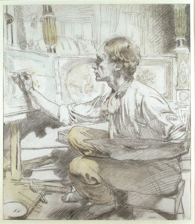 El pintor de camas (El pintor de muebles) c.1913 de William Orpen