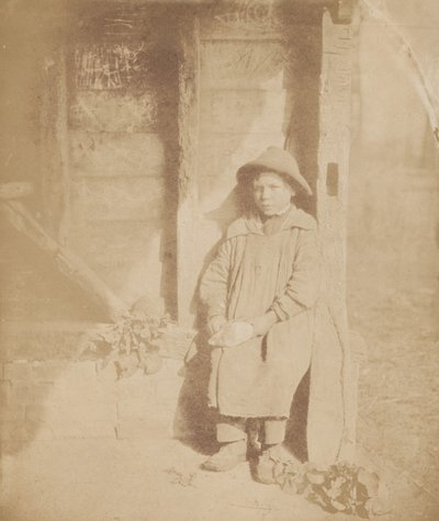 Niño pelando nabo,c. 1854 (foto) de William P Sherlock