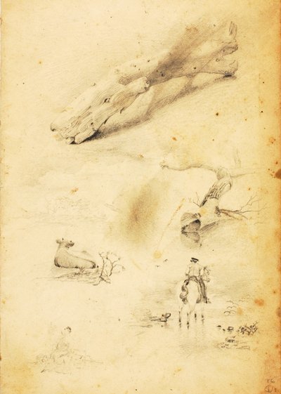 (Estudios--figuras, tronco, caballo y jinete, etc.) de William Page