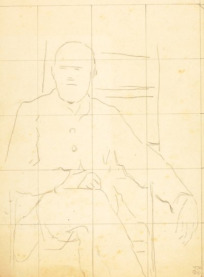 Anciano sentado en una silla de William Page