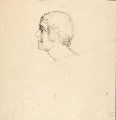 Perfil de una cabeza femenina ideal de William Page
