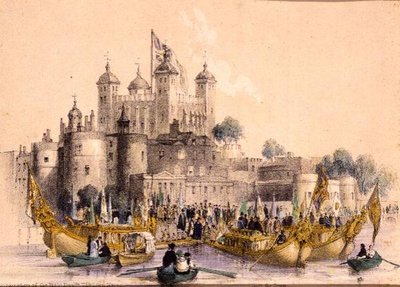 Embarque del Muy Honorable el Alcalde en la Torre de Londres de William Parrott