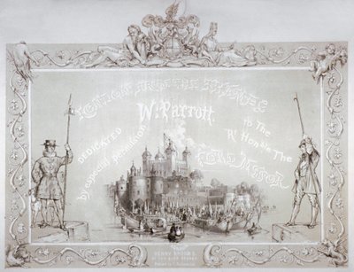 Lord Mayor Thomas Johnson y su séquito embarcando desde la Torre de Londres, 1840 de William Parrott
