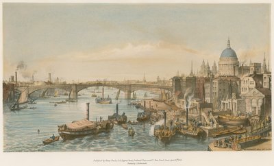 Puente de Southwark desde el Puente de Londres de William Parrott