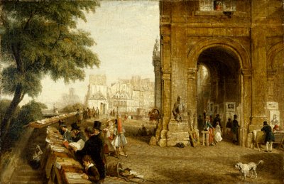 El quai Conti en París en 1846 (óleo sobre lienzo) de William Parrott