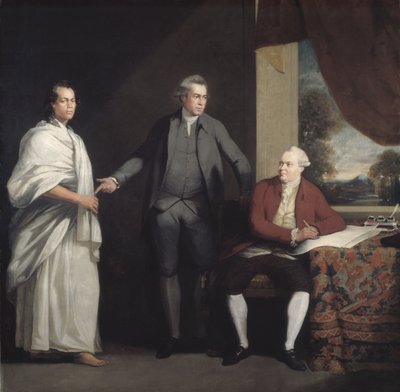 Omai, Joseph Banks y Dr. Daniel Solander, c.1775 (óleo sobre lienzo) de William Parry