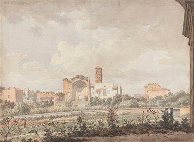 Templo de Venus y Roma desde el Coliseo de William Pars