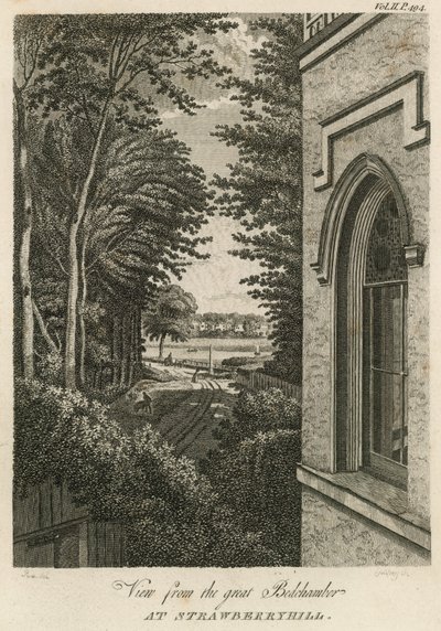 Vista desde la gran cámara en Strawberry Hill, Londres de William Pars