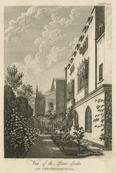 Vista del jardín del Prior en Strawberry Hill, Londres de William Pars