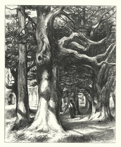 El Camino a la Sala Capitular (grabado) de William Paton Burton