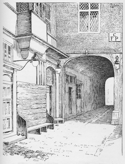 La Entrada a la Sala de Oradores como aparecía antes del incendio, c1897 de William Patten